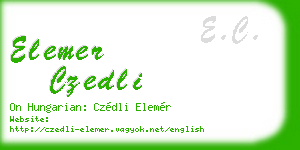 elemer czedli business card