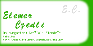 elemer czedli business card